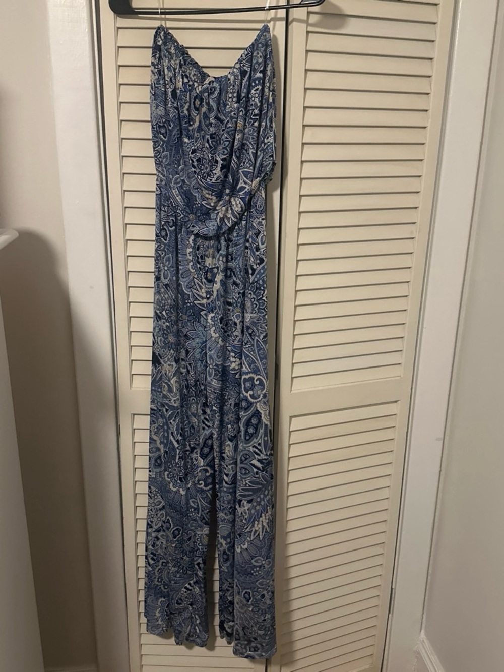 Abbeline Blue Paisley Strapless Romper Jumpsuit